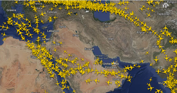 middle east airspace